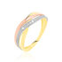BICI Damen Ring Gold Tricolor 375 (9 Karat) Diamant Wei&szlig; 0,01 ct B 6 mm