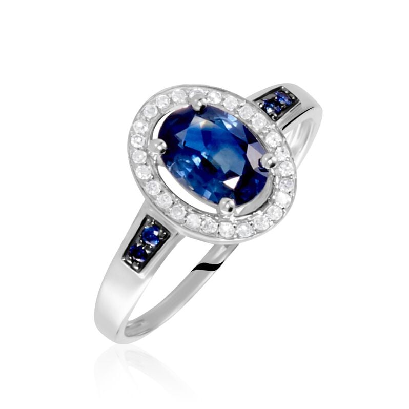 Bague Or Weiss Primevere Saphir Diamants - Spannringe Damen | OROVIVO