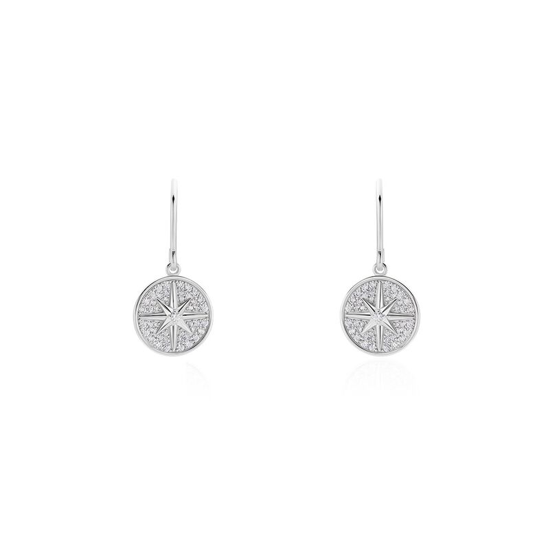 Damen Ohrringe Lang Silber 925 Zirkonia Kreis Layne  - Sale Damen | OROVIVO