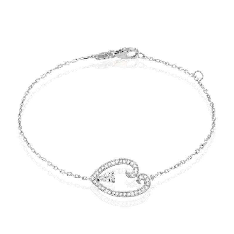 Bracelet Helixane Argent Blanc Oxyde De Zirconium - Spannringe Damen | OROVIVO