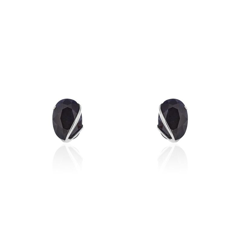 Damen Ohrstecker Weißgold 375 Saphir 2,02ct Prudencia  - Ohrstecker Damen | OROVIVO