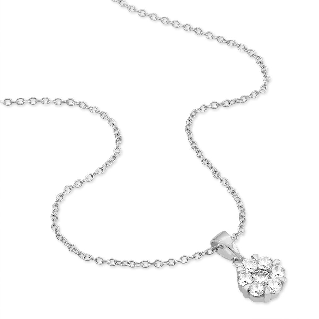 Damen Collier Silber Silber 925 Zirkonia Wei&szlig; 0,28 ct