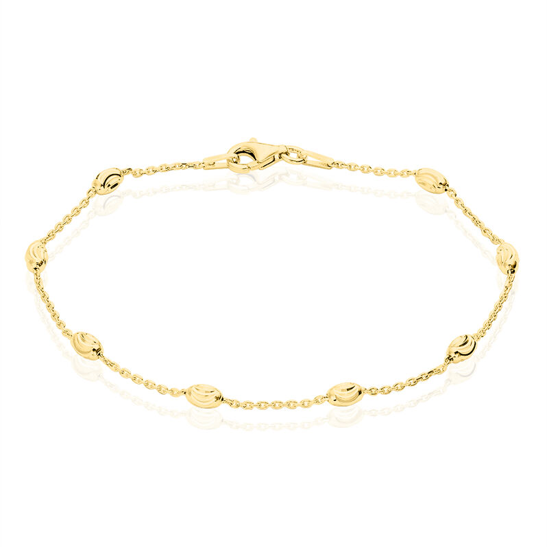 ANKER S DIA. KUGEL Damen Armband Silber vergoldet 925 Oval - Armb&auml;nder mit Anh&auml;nger Damen | OROVIVO