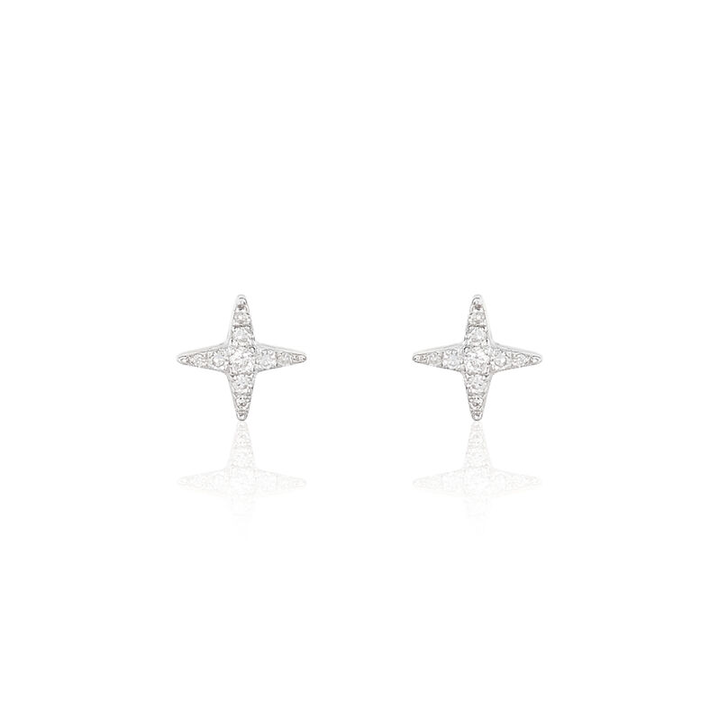 Boucles D'oreilles Or Weiss Danilana - Spannringe Damen | OROVIVO
