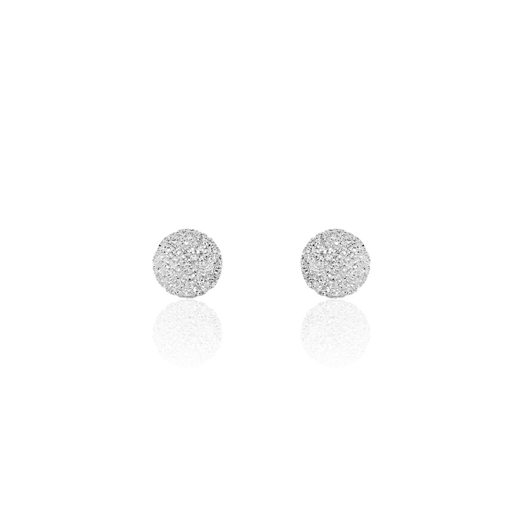 Thumbnail - Damen Ohrstecker Silber 925 Kugel Satiniert 5mm, Ohrstecker ohne Stein
