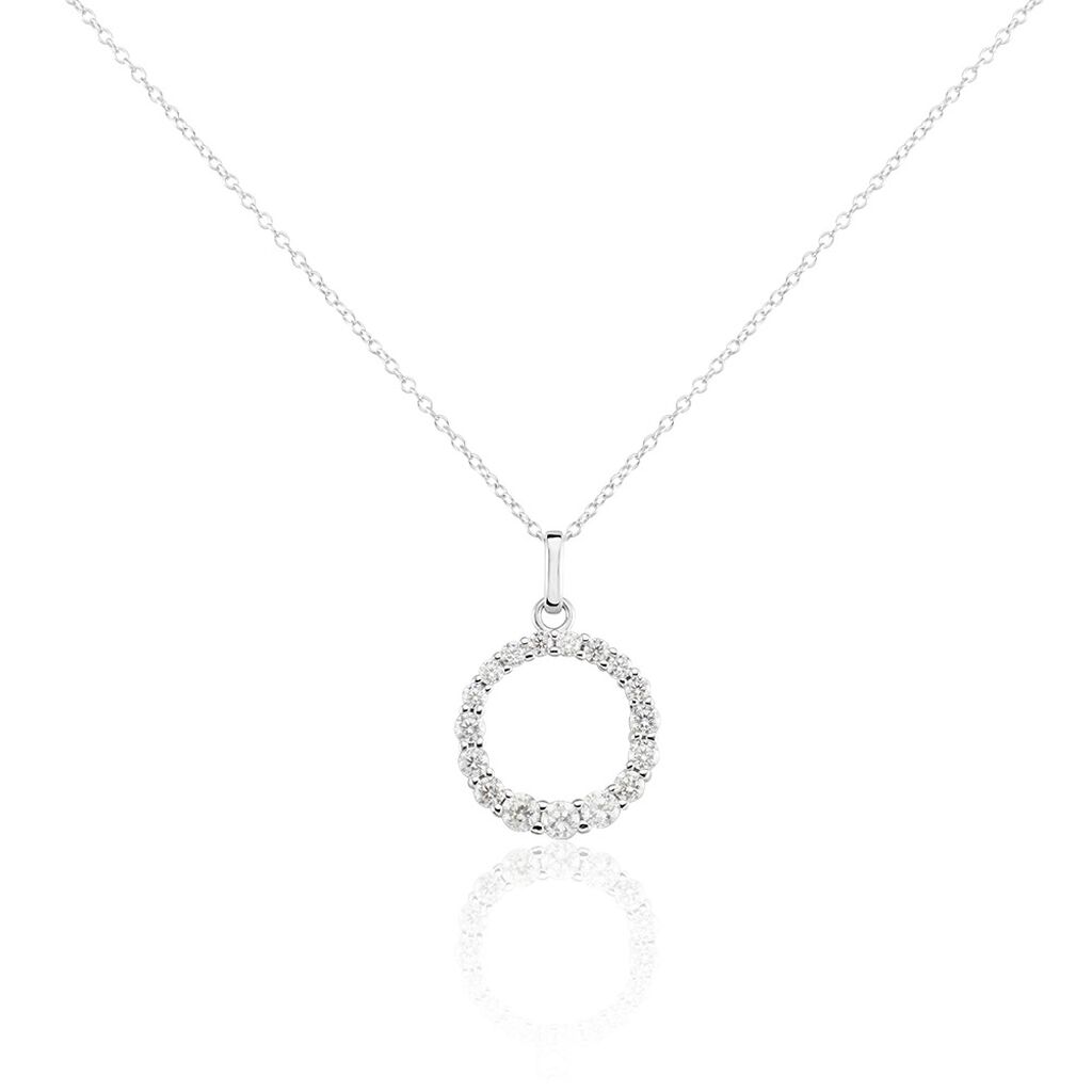 Damen Collier Silber 925 Zirkonia Kreis 1,00mm - Halsketten Damen | OROVIVO