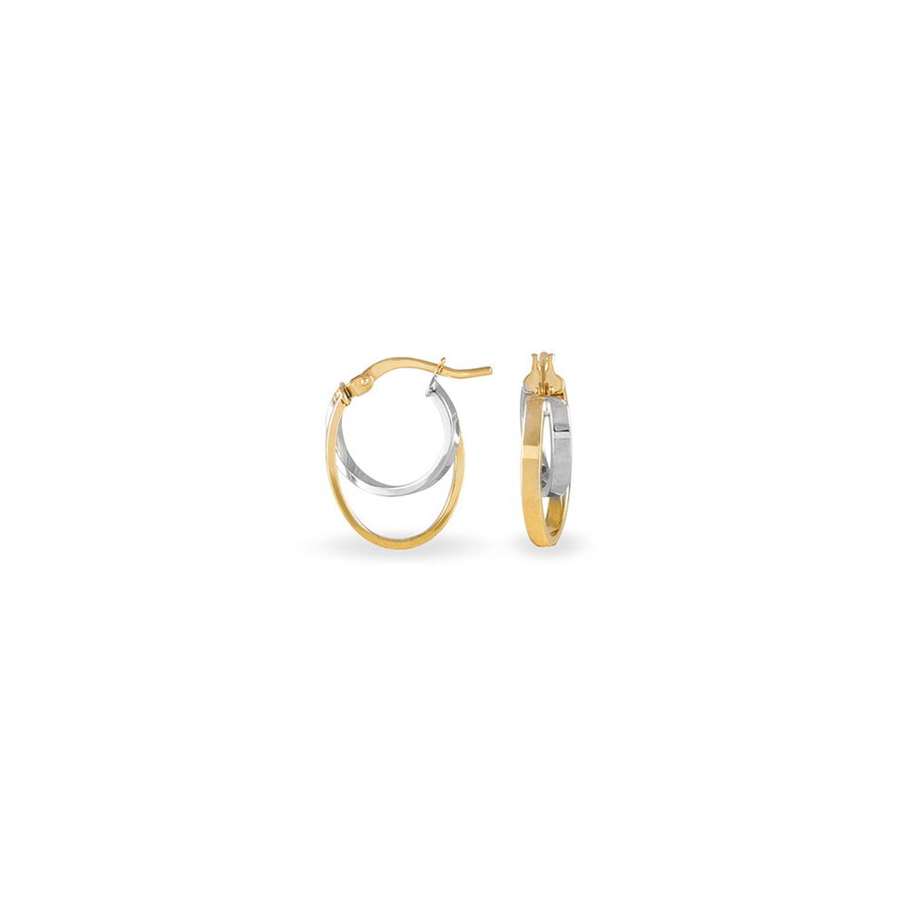 Damen Creolen Gold 375 Bicolor  - Creolen Damen | OROVIVO