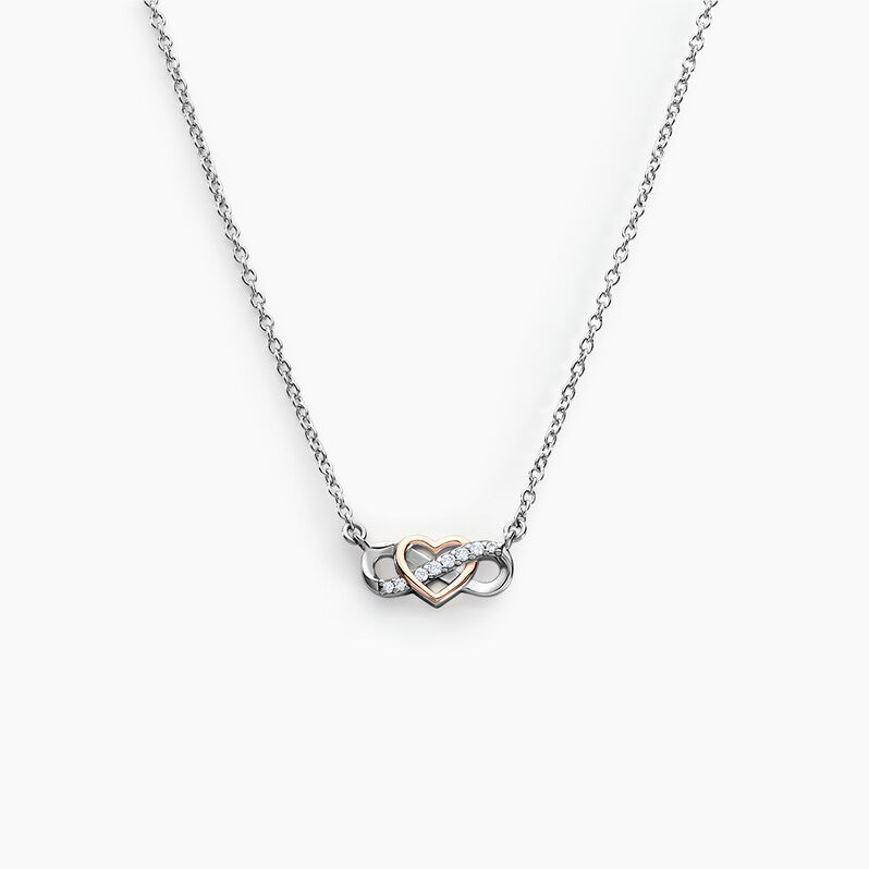Collier Amuri Argent Bicolore Oxyde De Zirconium - Spannringe Damen | OROVIVO
