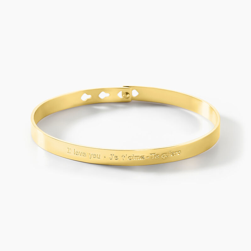 Bracelet Jonc Big Love Acier Jaune - Spannringe Damen | OROVIVO