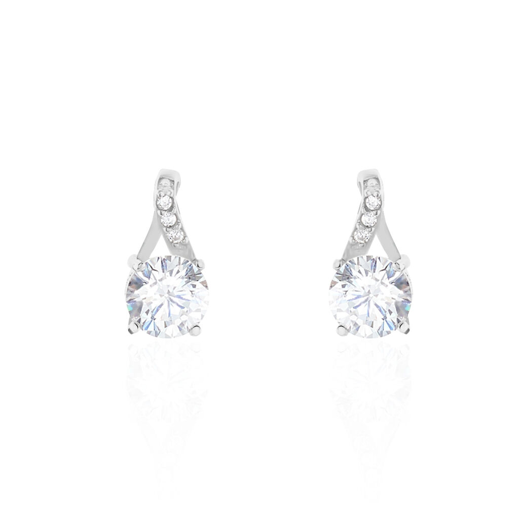IDYLLA Damen Ohrstecker Silber 925 Zirkonia Weiß 0,36 ct - Ohrstecker Damen | OROVIVO