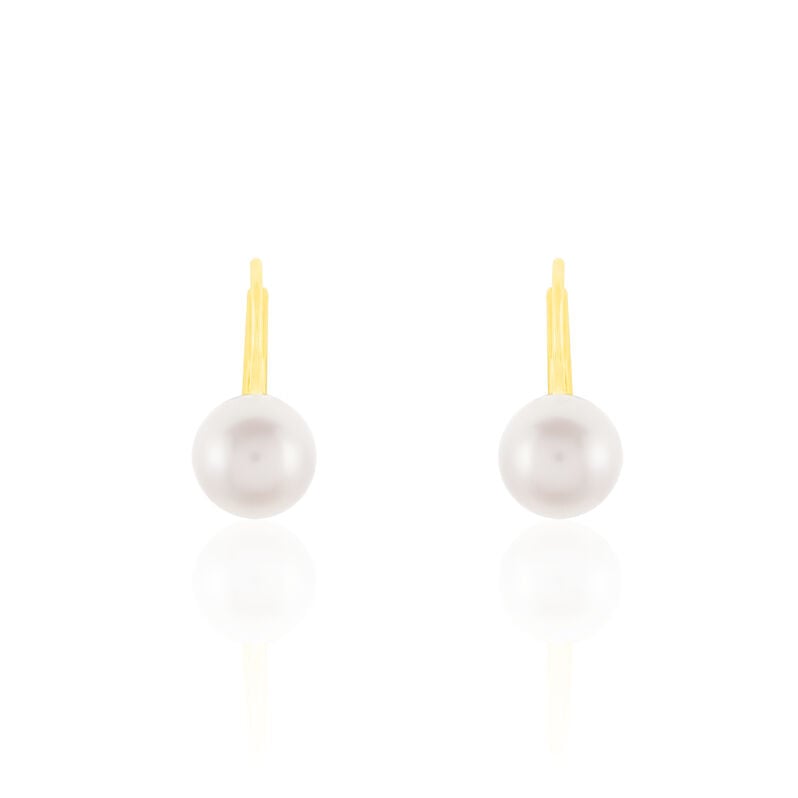 Damen Perlenohrringe Gold 585 Akoyaperlen 7,5-8mm - Ohrhänger Damen | OROVIVO