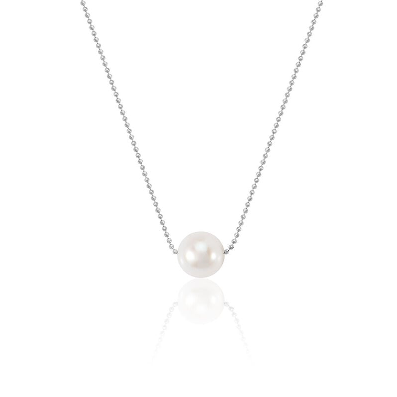 Sarah Damen Collier Silber 925 Zuchtperle Wei&szlig; - Halsketten Damen | OROVIVO