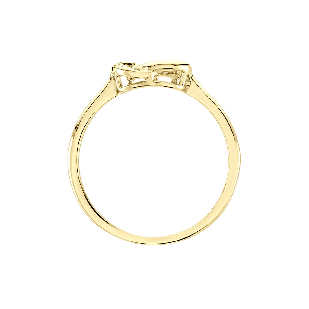 KNOT Damen Ring Gold 375 (9 Karat) Diamant Wei&szlig; 0,05 ct B 6 mm