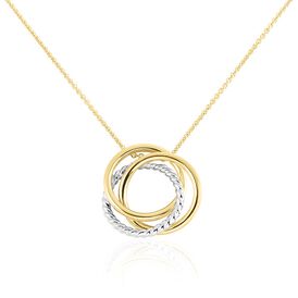 Damen Halskette Messing Gold 750 plattiert Bicolor - Ketten mit Anhänger Damen | OROVIVO