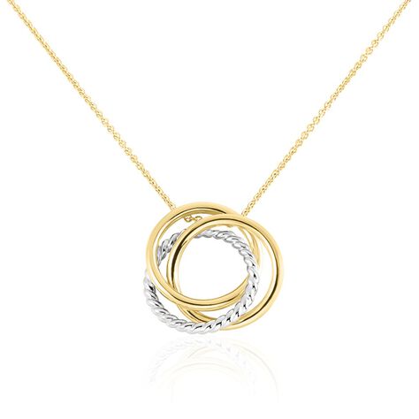 Damen Halskette Messing Gold 750 plattiert Bicolor - Halsketten Damen | OROVIVO
