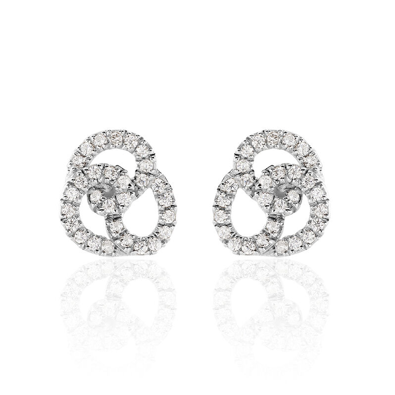 Damen Ohrstecker Silber 925 Zirkonia Knoten - Ohrstecker Damen | OROVIVO