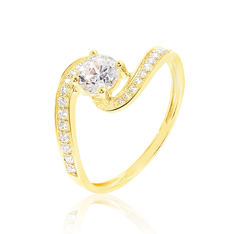 Bague Alanys Or Jaune Oxyde De Zirconium - Spannringe Damen | OROVIVO