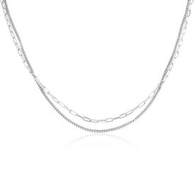 Damen Halskette Silber 925 rhodiniert - Ketten ohne Stein Damen | OROVIVO