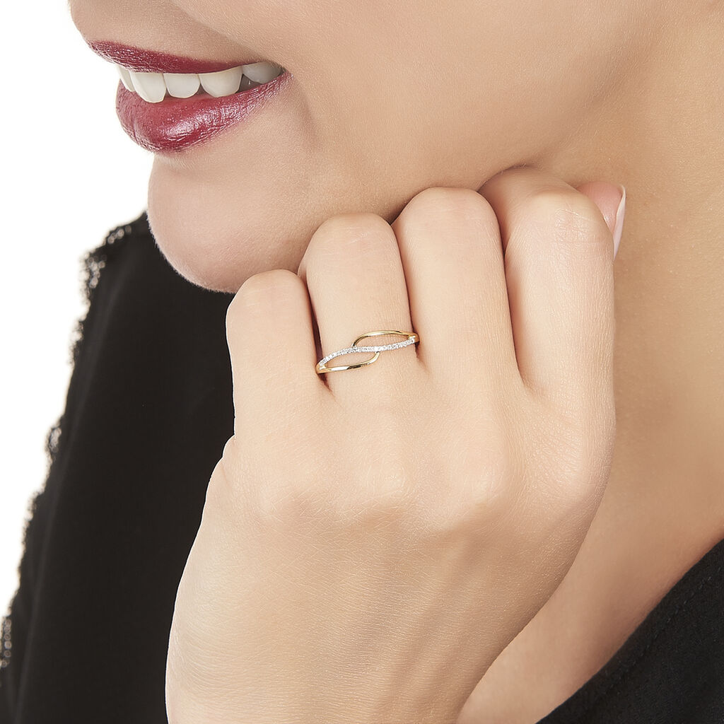 Bague Maricka Or Jaune Diamant - Spannringe Damen | OROVIVO