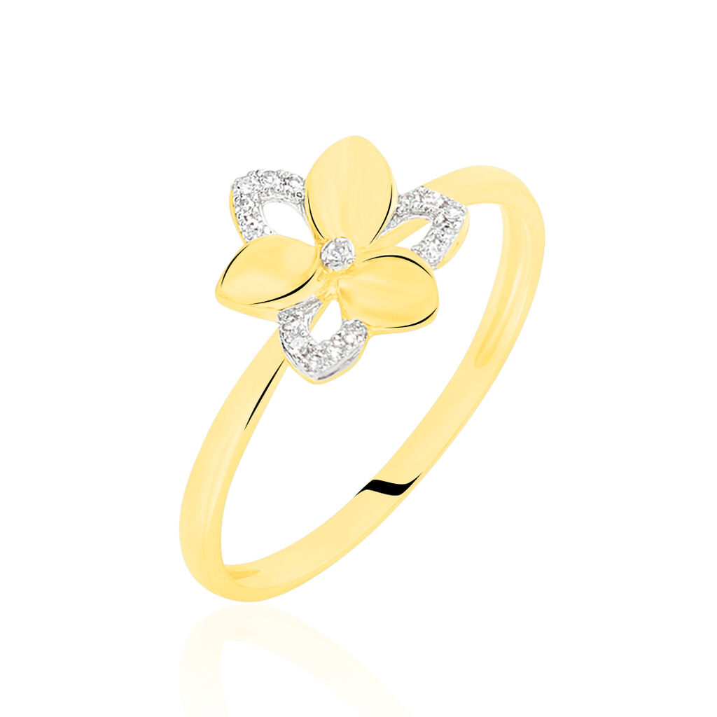 Bague Or Jaune Et Diamants Anceline - Spannringe Damen | OROVIVO