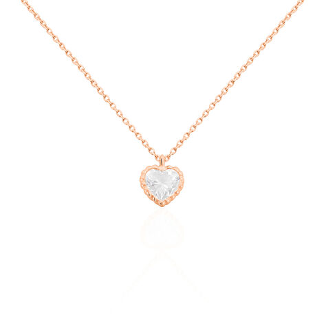 Damen Halskette Roségold 375 Zirkonia Herz Dotti - Halsketten Damen | OROVIVO