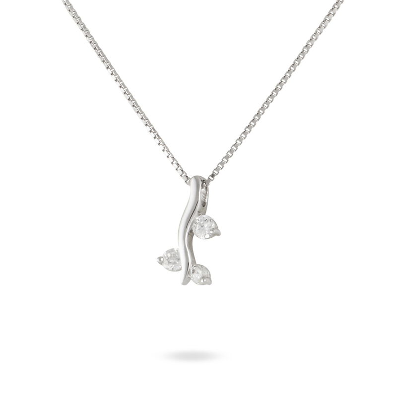 Collier Cathleen Argent Blanc Oxyde De Zirconium - Spannringe Damen | OROVIVO