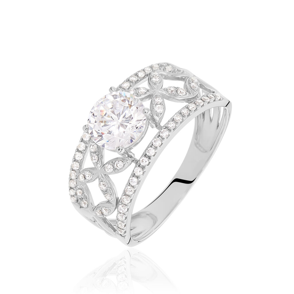 Bague Or Weiss Loena Et Oxyde - Spannringe Damen | OROVIVO