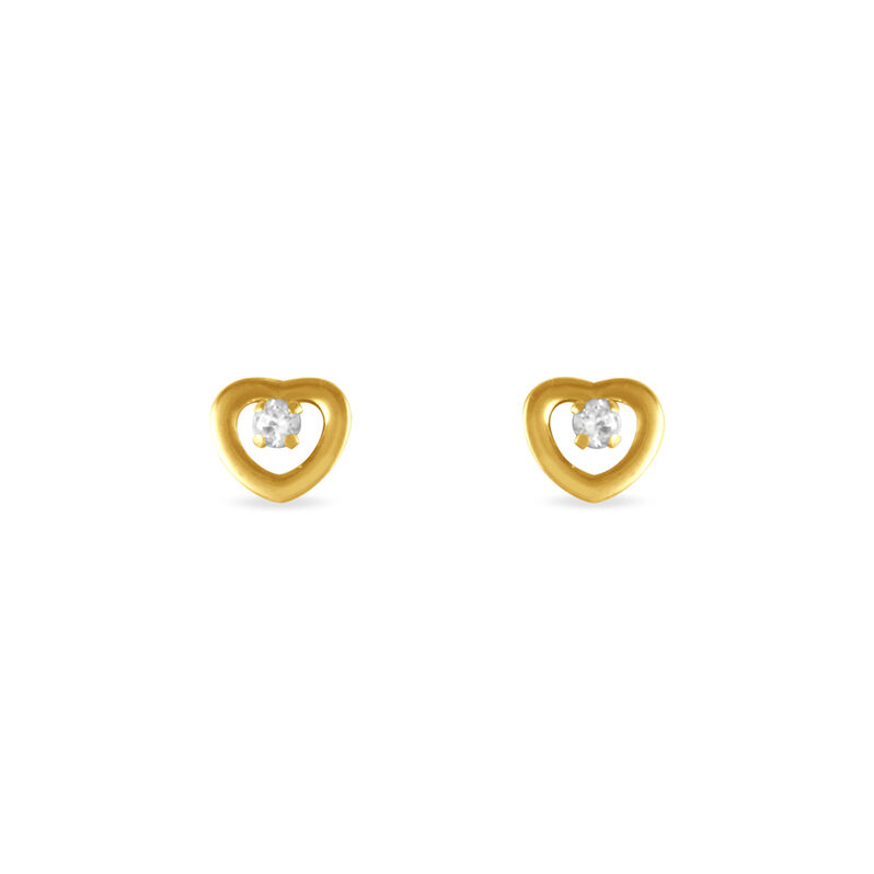 Ohrstecker Gold 375 Zirkonia Herz - Ohrstecker Familie | OROVIVO