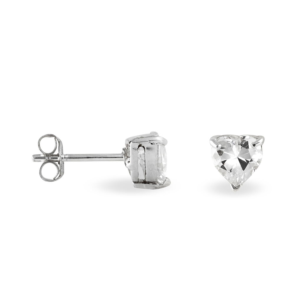 Ohrstecker Silber 925 Zirkonia Herz - Ohrstecker Damen | OROVIVO