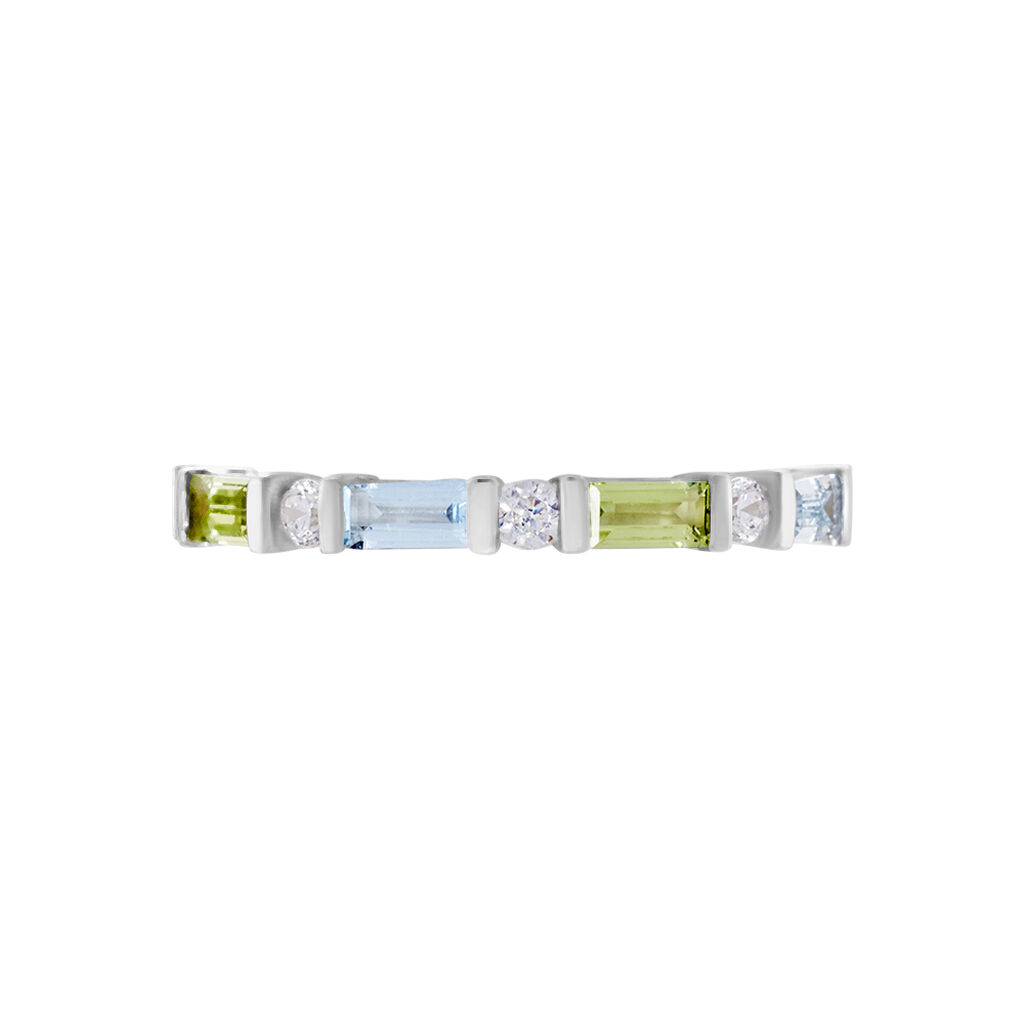 Liberta Damen Ring Wei&szlig;gold 375 (9 Karat) Topas Himmelblau 0,21 ct