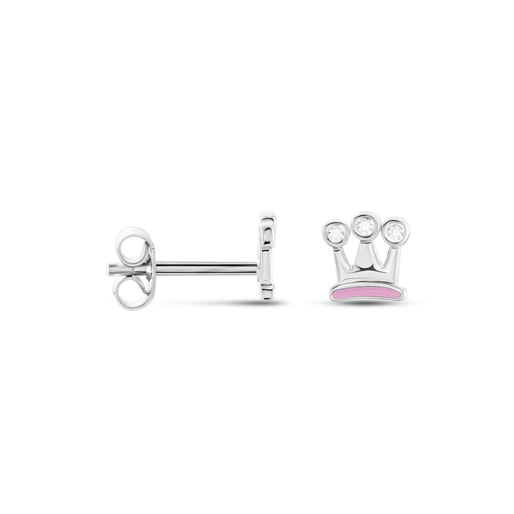 Kinder Ohrstecker Silber 925 Zirkonia Krone - Ohrstecker Kinder | OROVIVO