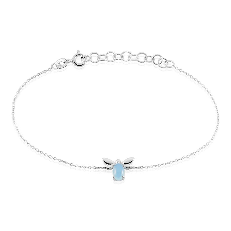Bracelet Argent Rhodié Nedeleg Calcedoine - Spannringe Damen | OROVIVO