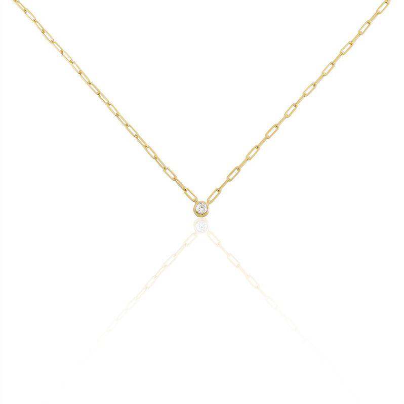 Collier Plaqué Or Liede Oxyde De Zirconium - Spannringe Damen | OROVIVO