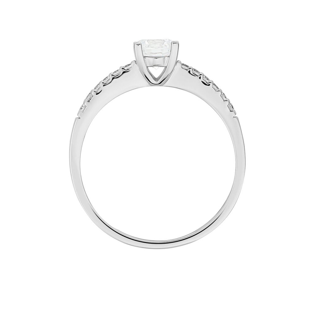 Damen Ring Weißgold 375 Zirkonia Juna  - Verlobungsringe Damen | OROVIVO