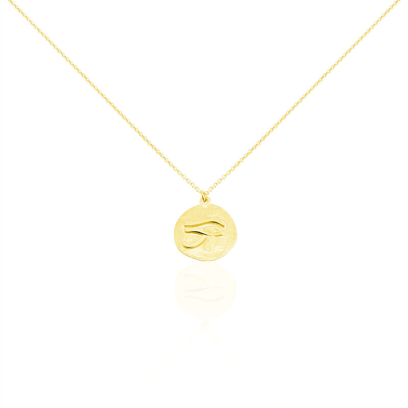Collier Or Jaune Nazanie Medaillon Oeil - Spannringe Damen | OROVIVO