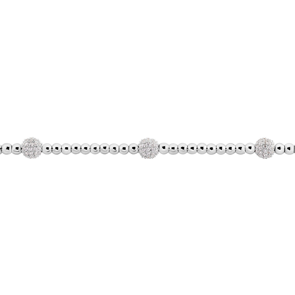 Damen Armband Silber 925 Zirkonia Ball Brylee 1,00mm - Armbänder mit Anhänger Damen | OROVIVO