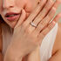 NOOR Damen Ring Silber 925 Zirkonia Wei&szlig; 0,16 ct Oval