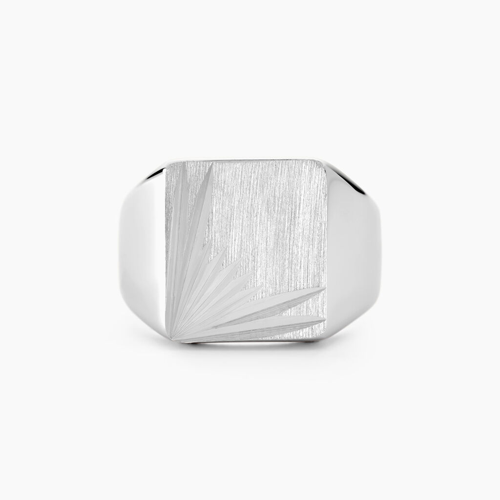 Chevaliere Argent Rhodie Henry Carree - Spannringe Herren | OROVIVO