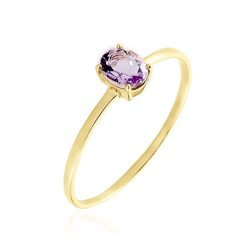 Bague Valentino Or Jaune Améthyste - Spannringe Damen | OROVIVO