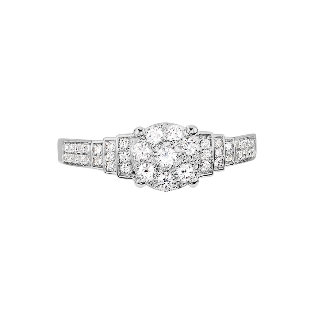 Bague Or Weiss Andreas Multipierres Diamants - Spannringe Damen | OROVIVO