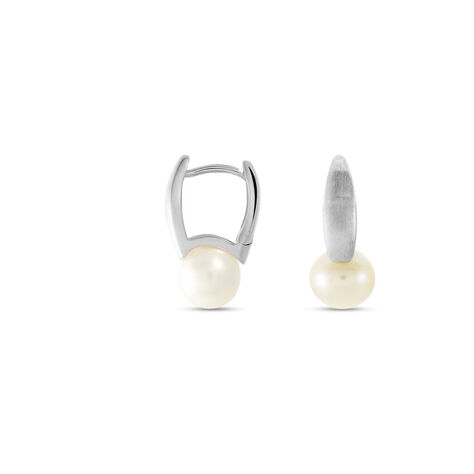 Damen Creolen Silber 925 Zuchtperlen - Creolen Damen | OROVIVO