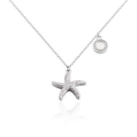 Damen Halskette Silber 925 Zirkonia Seestern - Ketten mit Anhänger Damen | OROVIVO