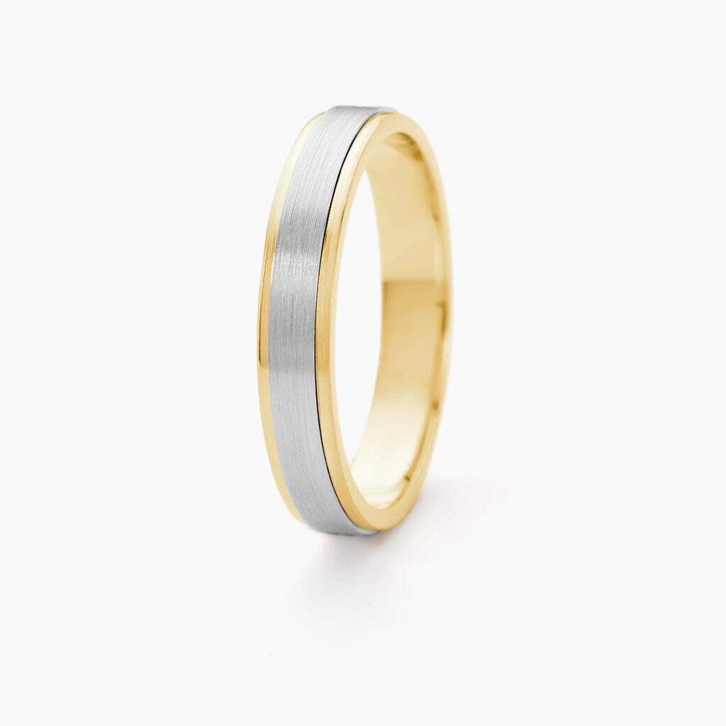 Alliance Or Bicolore Jaune Et Weiss Markei - Spannringe Unisex | OROVIVO