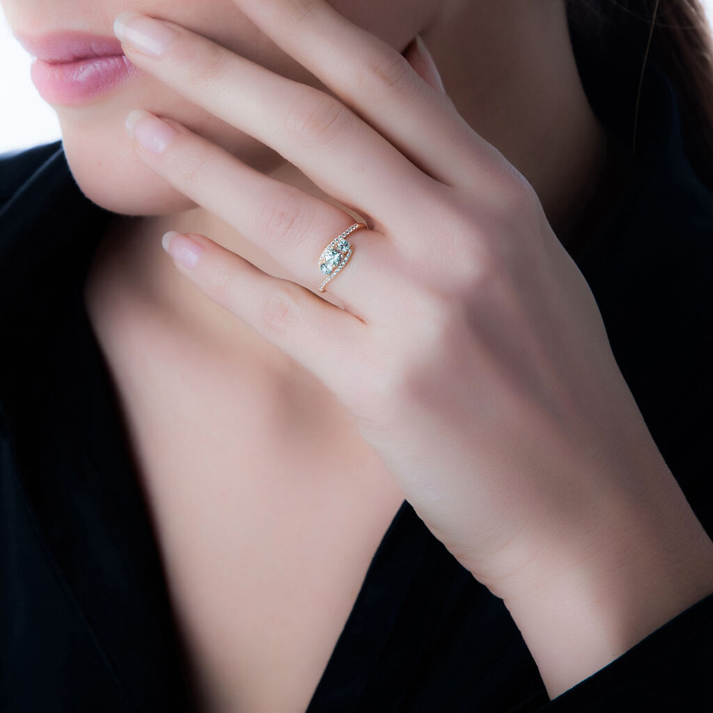Bague Chloe Or Jaune Saphir Et Diamant - Spannringe Damen | OROVIVO