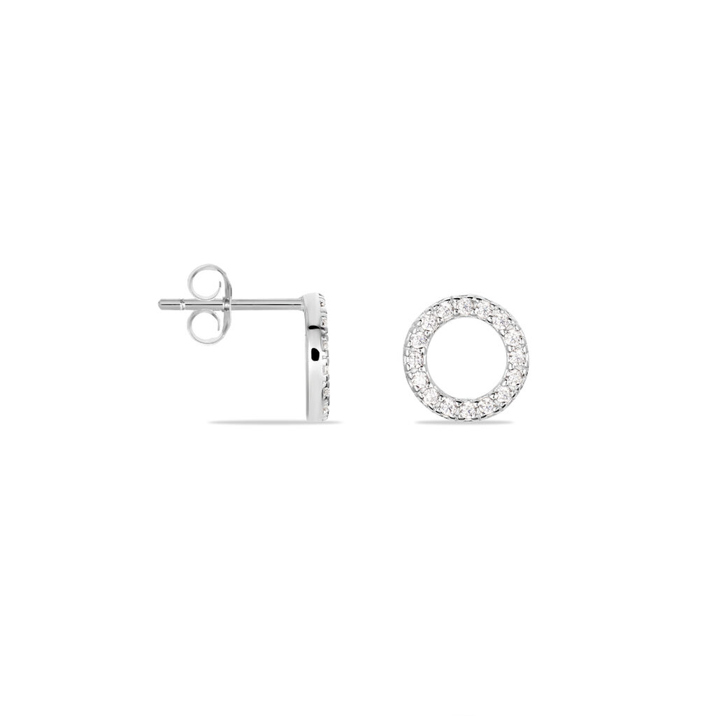 Damen Ohrstecker Silber 925 Zirkonia Kreis Babila - Ohrstecker Damen | OROVIVO
