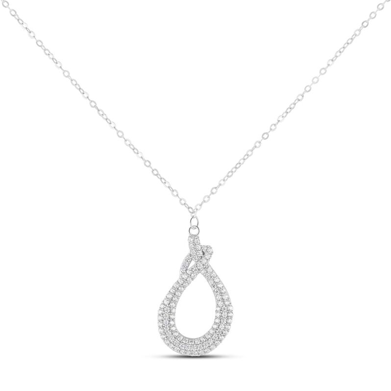 Collana Claire Oro Bianco Cubic Zirconia - Spannringe Damen | OROVIVO