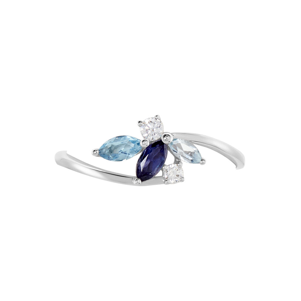 Damen Ring Weißgold 375 Lolit Violett 0,6ct Daurine  - Ringe mit Stein Damen | OROVIVO