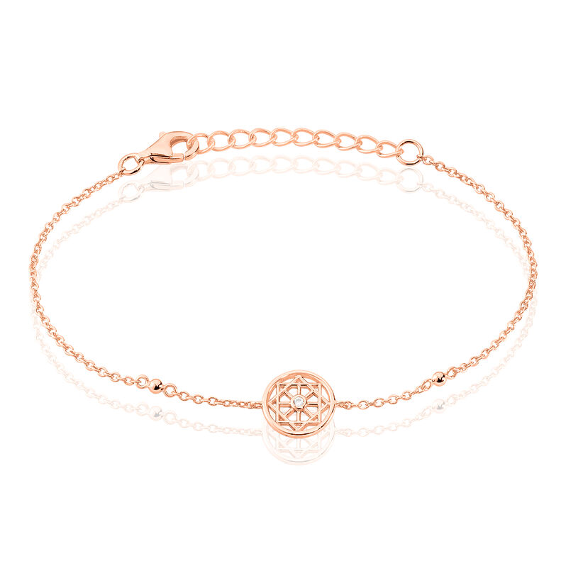 Bracelet Peinda Argent Rose Cercle Oxyde - Spannringe Damen | OROVIVO