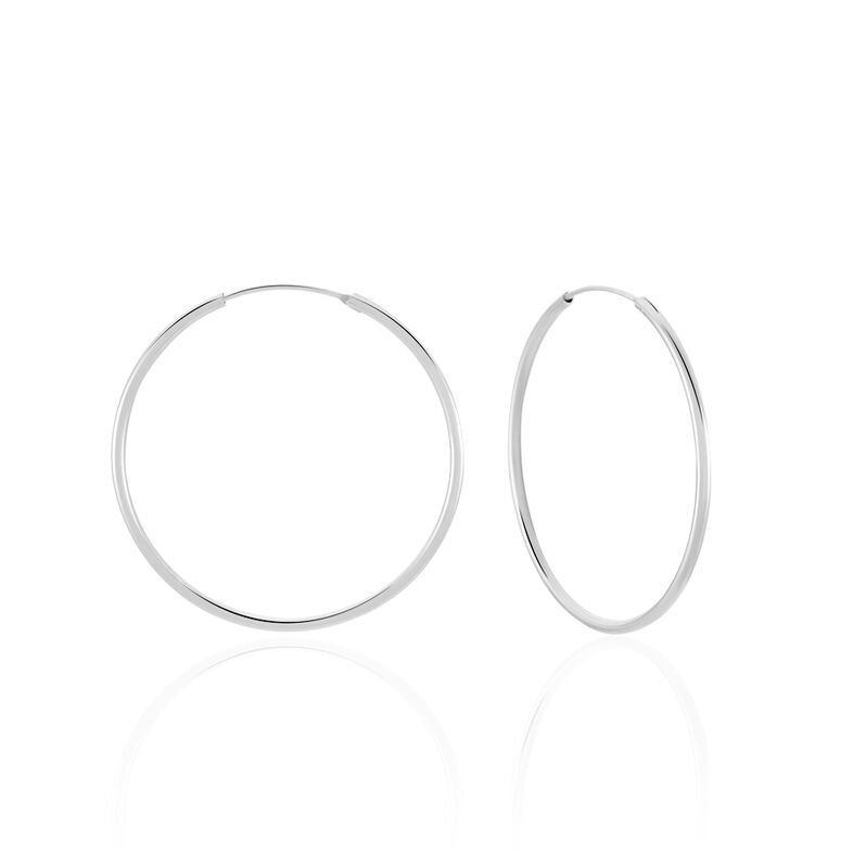 Damen Creolen Silber 925 Rhodiniert - Creolen Damen | OROVIVO