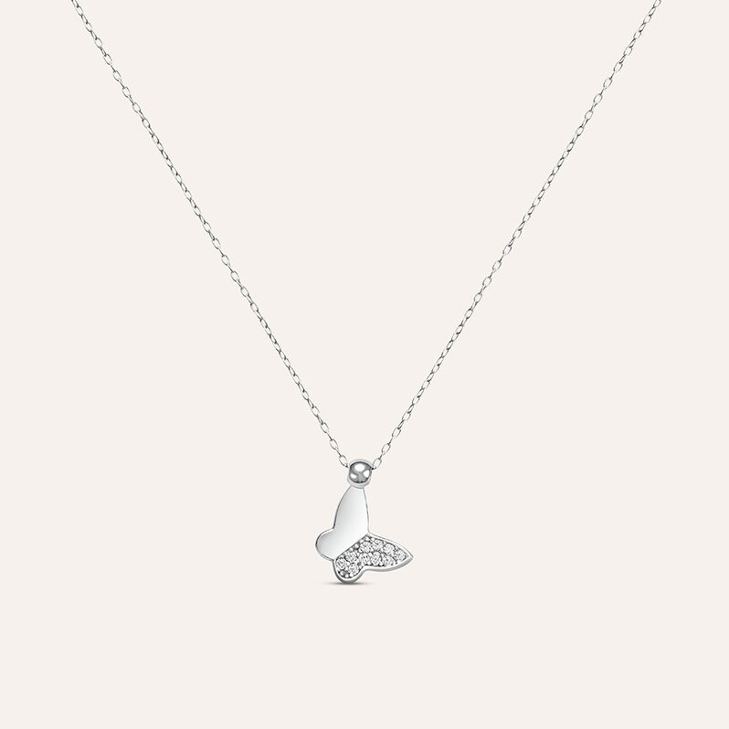 Collana Claire Oro Bianco Cubic Zirconia - Spannringe Damen | OROVIVO